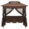 vidaXL Gazebo Convertible Swing Bench Coffee