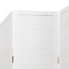 vidaXL Room Divider&nbsp;5 Panels White Solid Wood Paulownia