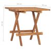 vidaXL 3 Piece Folding Outdoor Dining Set with Cushion Solid Teak Wood