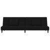 vidaXL 2-Seater Sofa Bed with Two Pillows Black Velvet