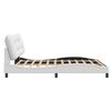 vidaXL Bed Frame without Mattress "Hvar" White 193x203 cm Faux Leather