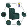 vidaXL Electric Stand up Massage Recliner Chair Dark Green Fabric