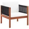 vidaXL 4 Piece Garden Lounge Set Solid Acacia Wood