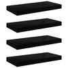 vidaXL Floating Wall Shelves 4 pcs High Gloss Black 50x23x3.8 cm MDF