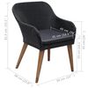 vidaXL Outdoor Chairs with Cushions 2 pcs Poly Rattan Black