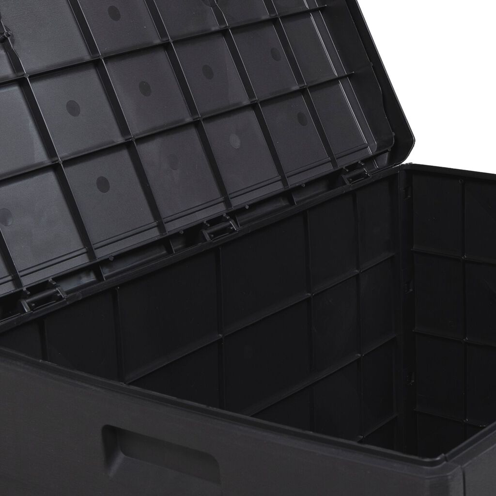 vidaXL Garden Storage Box - Anthracite, 77.5 x 54.5 x 53 cm, Plastic, 170 L
