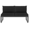vidaXL 5 Piece Garden Corner Sofa Set with Cushions Aluminium and WPC
