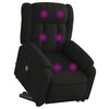 vidaXL Stand up Massage Recliner Chair Black Fabric