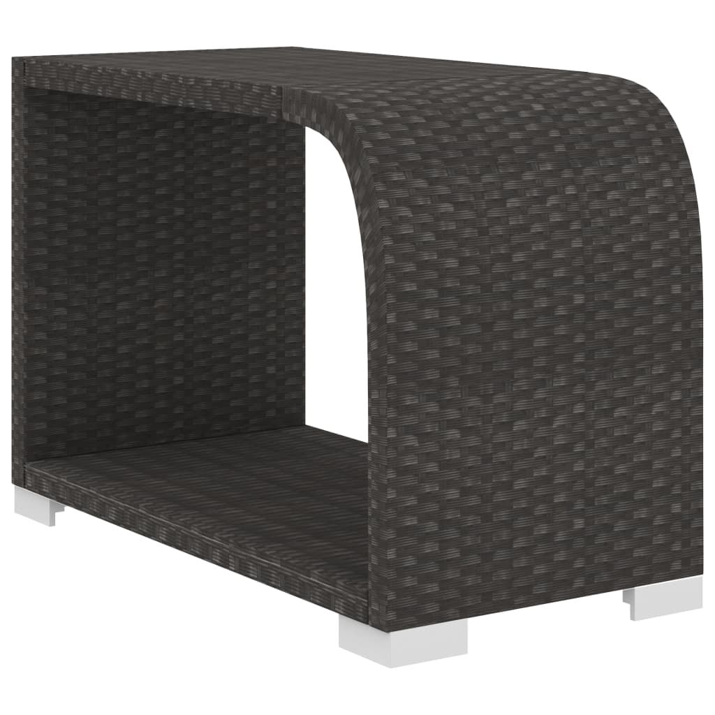 vidaXL 8 Piece Garden Lounge Set with Cushions Poly Rattan Black
