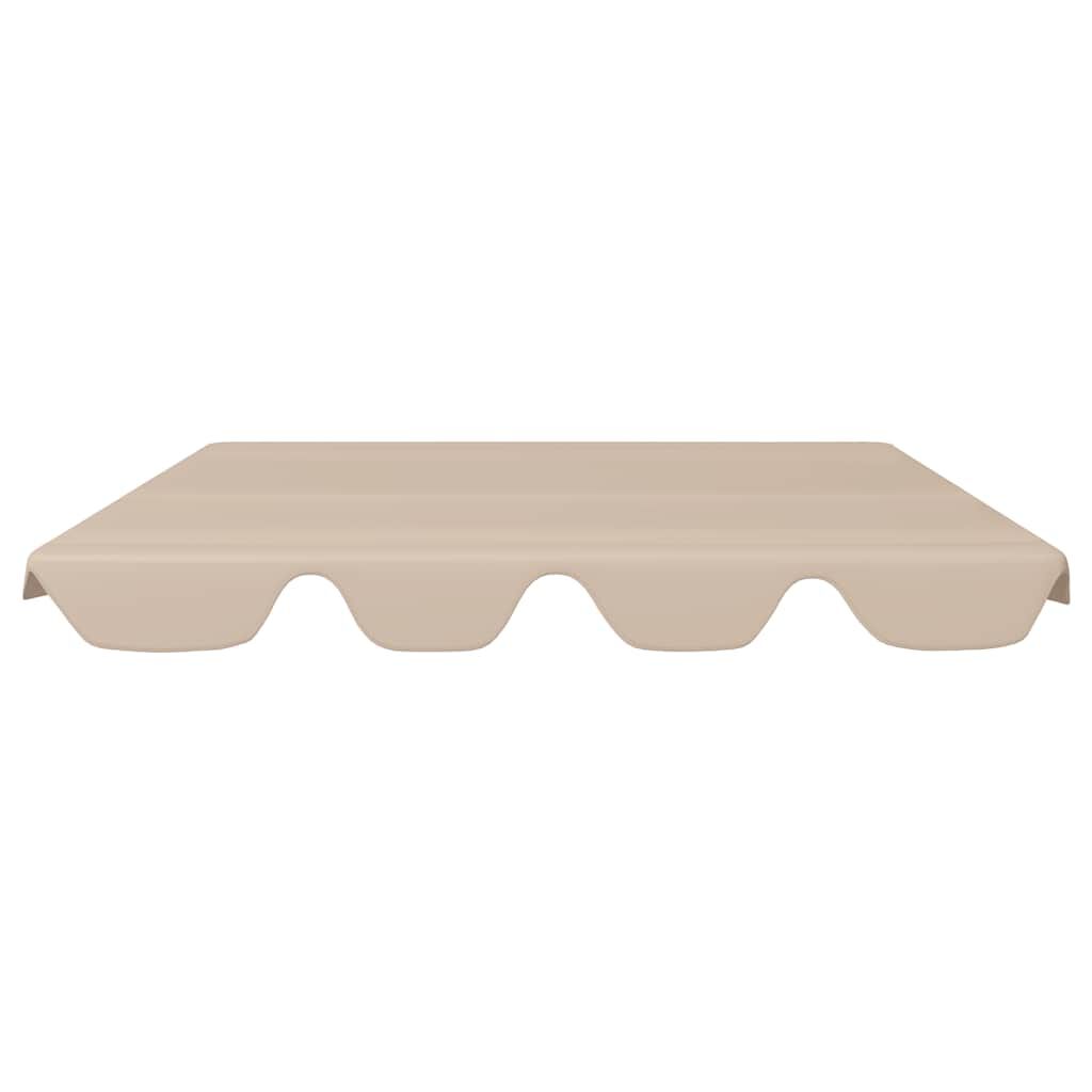 vidaXL Replacement Canopy for Garden Swing Beige 188/168x145/110 cm