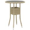 vidaXL 3 Piece Garden Dining Set Poly Rattan Beige