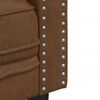 vidaXL Chesterfield Sofa 3-Seater Brown Faux Suede Leather