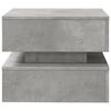 vidaXL Coffee Table with LED Lights Concrete Grey 50x50x40 cm