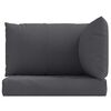 vidaXL Pallet Cushions 3 pcs Melange Anthracite Fabric