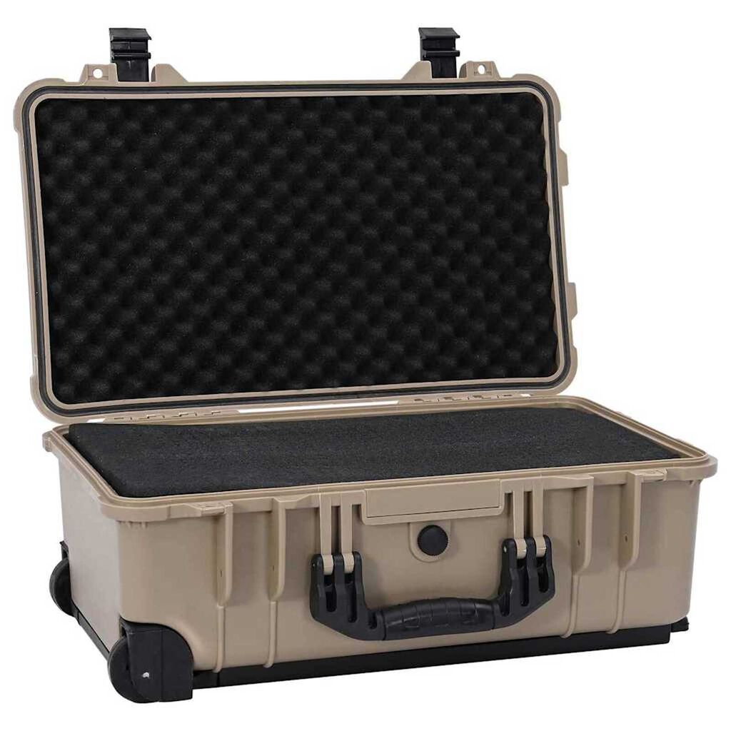 vidaXL Wheel-equipped Tool/Equipment Case with Pick & Pluck Foam Inside