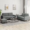 vidaXL 3 Piece Sofa Set Dark Grey Fabric