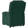 vidaXL Stand up Massage Recliner Chair Dark Green Velvet