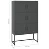 vidaXL Highboard Anthracite 80x35x135 cm Steel