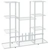 vidaXL Flower Stand 94.5x25x89 cm White Iron