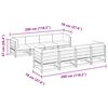 vidaXL 9 Piece Garden Sofa Set with Cushions Wax Brown Solid Wood Pine