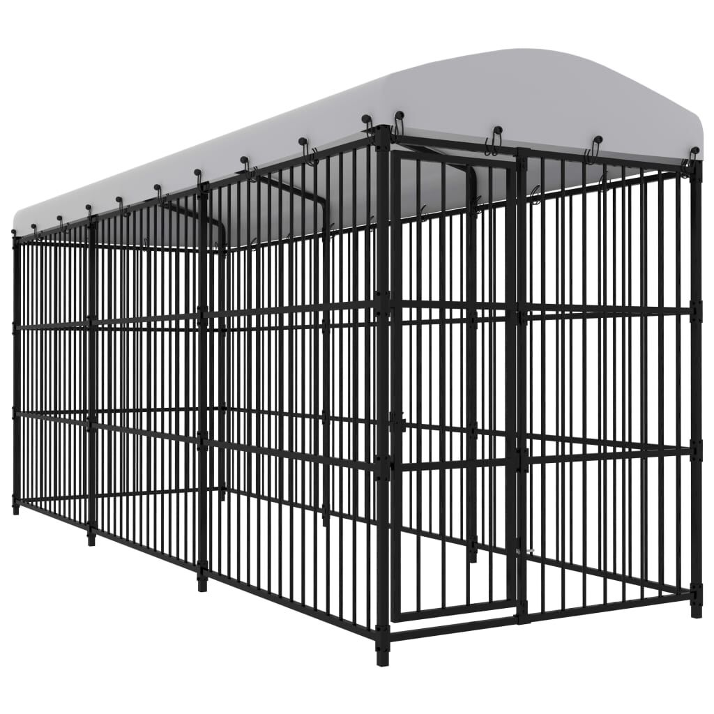 vidaXL Outdoor Dog Kennel with Roof 450x150x210 cm