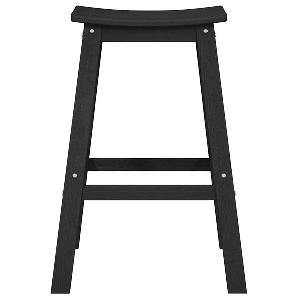 vidaXL Garden Bar Set 6 pcs Black HDPE