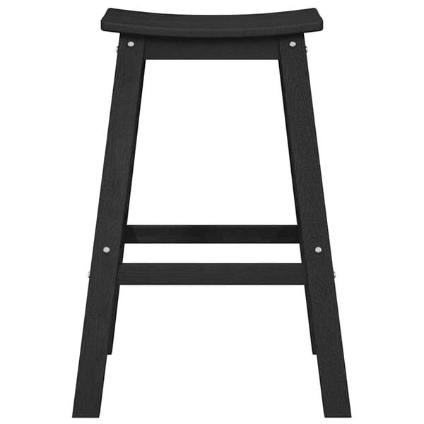 vidaXL Garden Bar Set 6 pcs Black HDPE