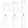 vidaXL Plant Stands 3 pcs Silver 24 x 24 x 75 cm Galvanised steel