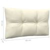 vidaXL 2-Seater Garden Sofa with Cream Cushions Solid Wood Pine