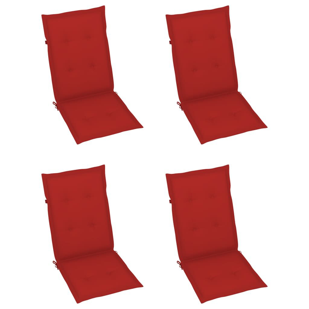 vidaXL Garden Reclining Chairs 4 pcs with Cushions Solid Wood Acacia