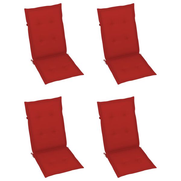vidaXL Garden Reclining Chairs 4 pcs with Cushions Solid Wood Acacia