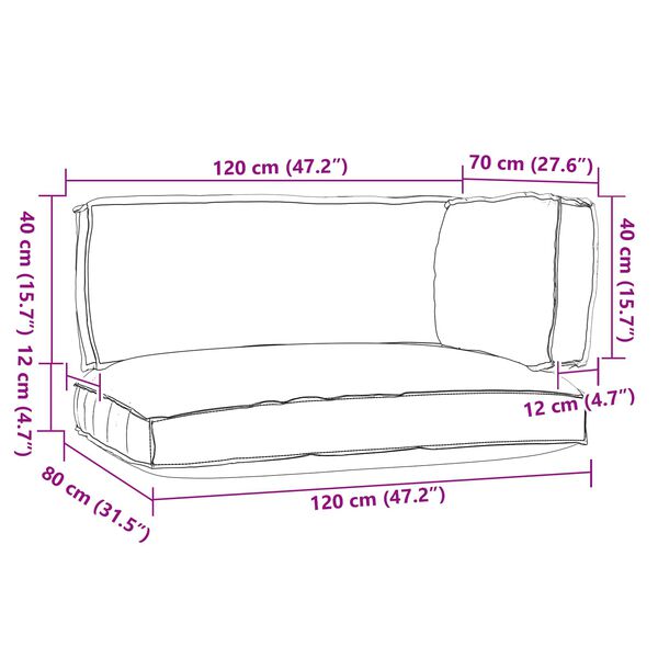 vidaXL Pallet Cushion Set 3 pcs Anthracite Oxford Fabric