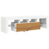 vidaXL TV Cabinet with LED Lights White 140x36.5x40 cm