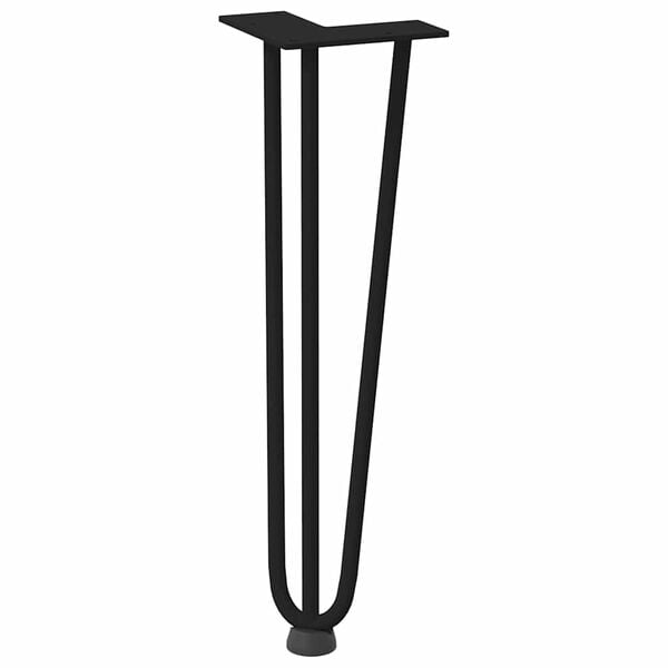 vidaXL Hairpin Legs for Coffee Table 4 pcs Black 42 cm Solid Steel