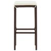 vidaXL 5 Piece Garden Bar Set Brown Solid Wood Acacia and Poly Rattan