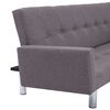 vidaXL Sofa Bed with Armrest Taupe Fabric