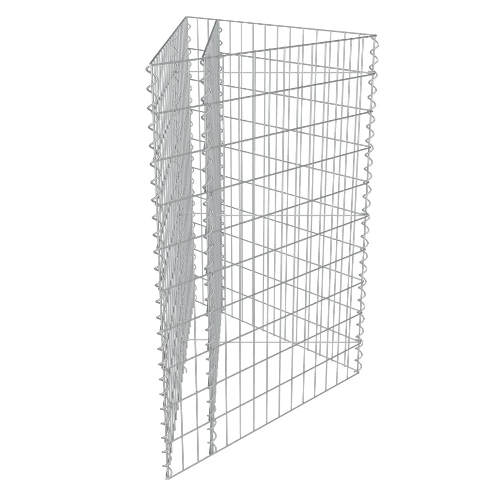 vidaXL Gabion Raised Bed Galvanised Steel 75x75x100 cm