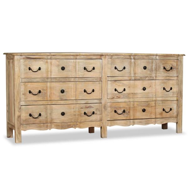 vidaXL Sideboard Solid Mango Wood 200x40x90 cm