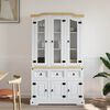 vidaXL Highboard Corona White 112x43x196 cm Solid Wood Mexican Pine