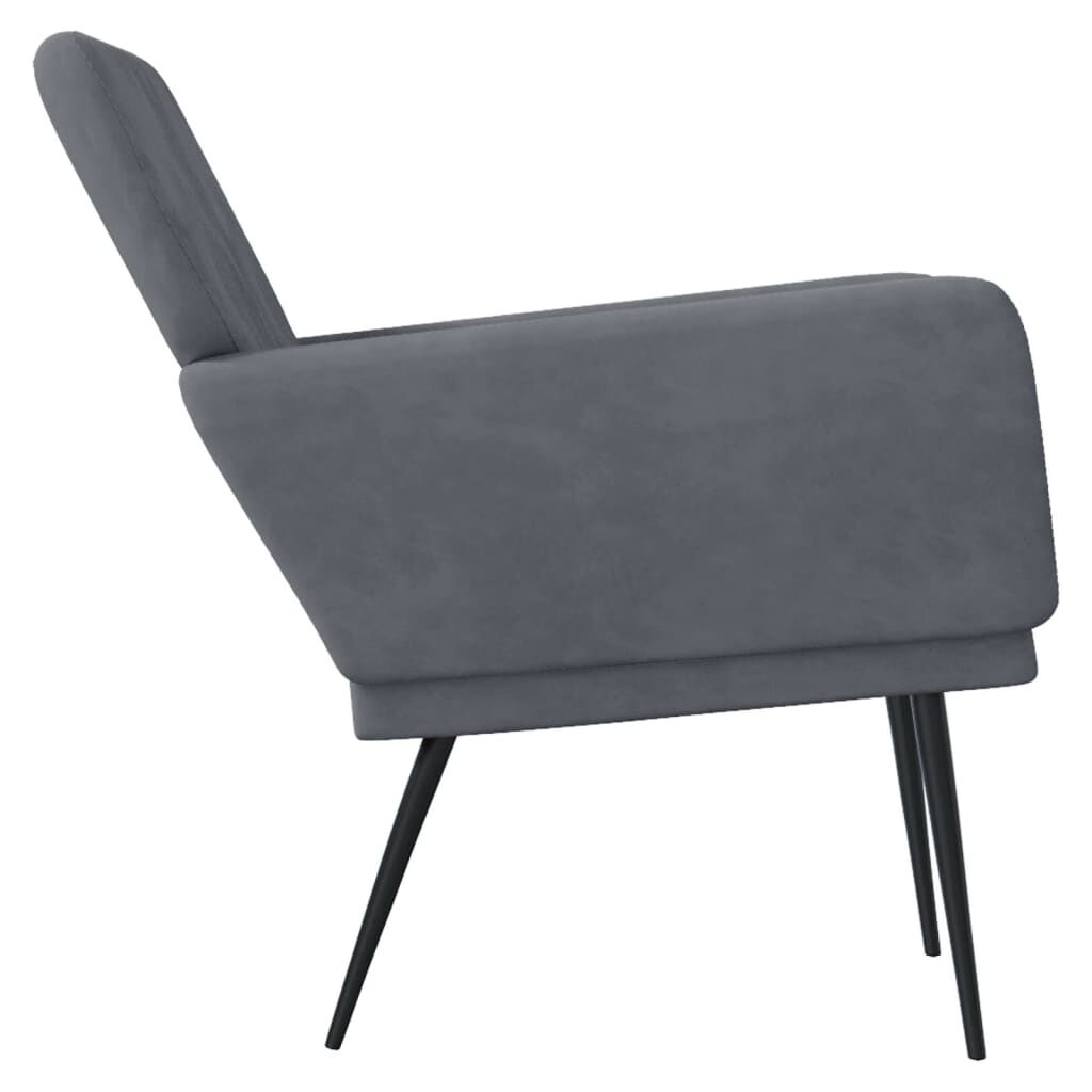 vidaXL Armchair Dark Grey 62x79x79 cm Velvet