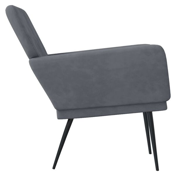 vidaXL Armchair Dark Grey 62x79x79 cm Velvet
