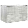 vidaXL Garden Storage Box Light Grey 150x100x100 cm Poly Rattan