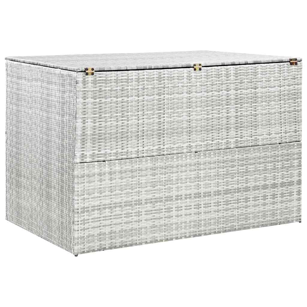 vidaXL Garden Storage Box Light Grey 150x100x100 cm Poly Rattan