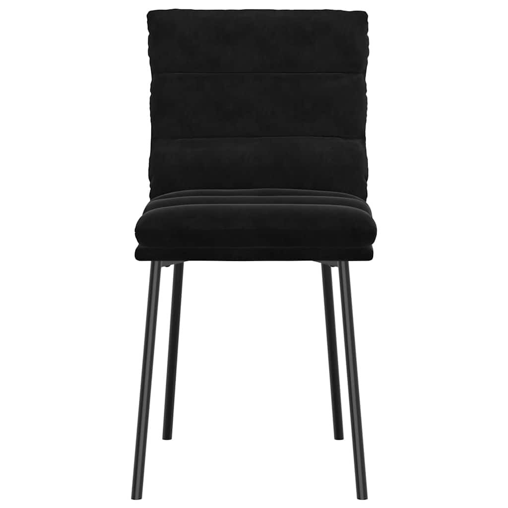 vidaXL Dining Chairs 2 pcs Black Velvet