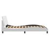 vidaXL Bed Frame without Mattress "Zadar" White 137x190 cm Faux Leather