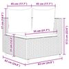 vidaXL 7 Piece Garden Sofa Set with Cushions Grey Poly Rattan
