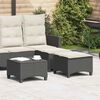 vidaXL Garden Stools with Cushions 2 pcs Black 55x55x36 cm Poly Rattan