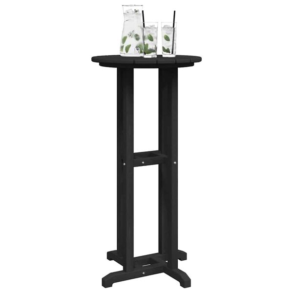 vidaXL Bar Table Black 55 x 55 x 107 cm Polyethylene