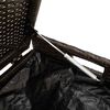 vidaXL Outdoor Storage Bench with Cushion Brown 100 cm Poly Rattan