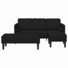 vidaXL Sofa Set 2 pcs Black 173 x 131 x 67 cm Fabric